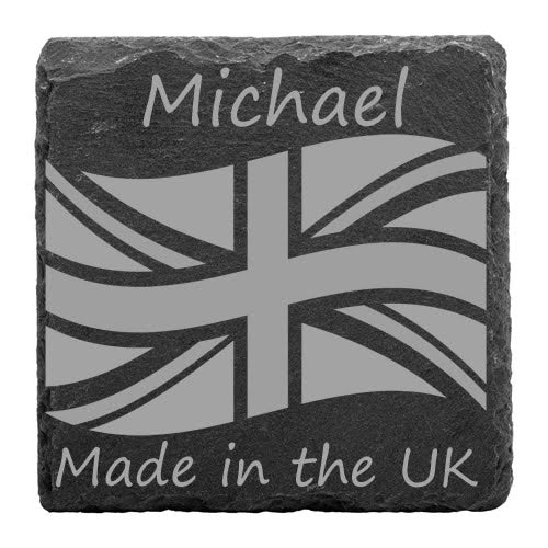 Personalised slate country coaster Retrotreasures