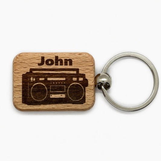 Personalised Boombox key ring Retrotreasures