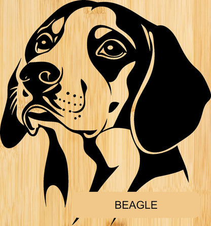 Personalised Bamboo Phone Stand – Engraved Dog Breed Portrait & Name | Bone Design