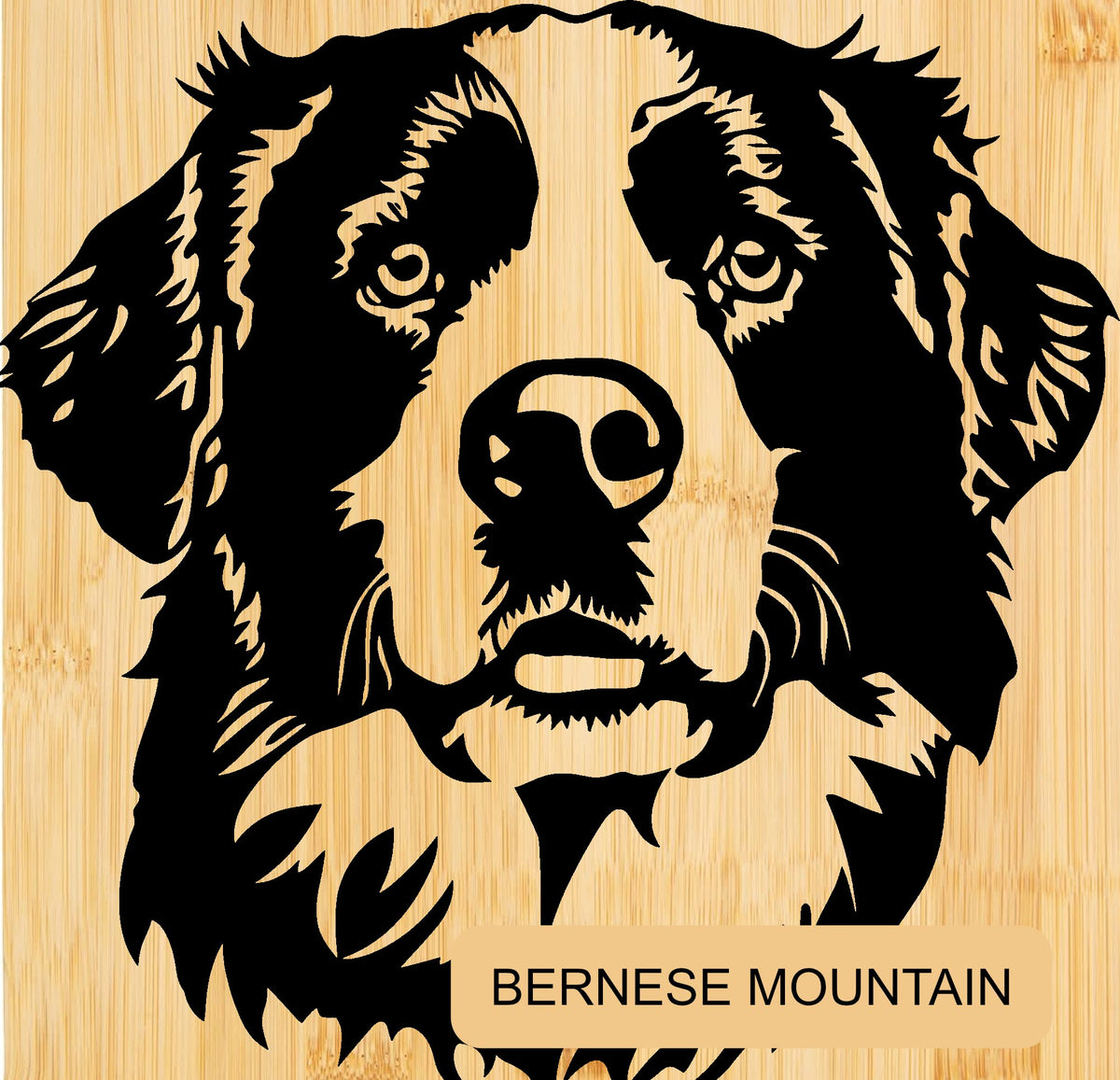 Personalised Bamboo Phone Stand – Engraved Dog Breed Portrait & Name | Bone Design