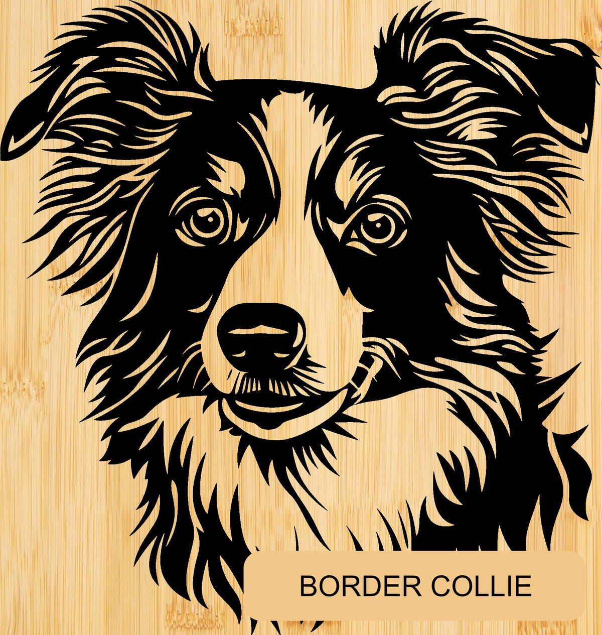 Personalised Bamboo Phone Stand – Engraved Dog Breed Portrait & Name | Bone Design