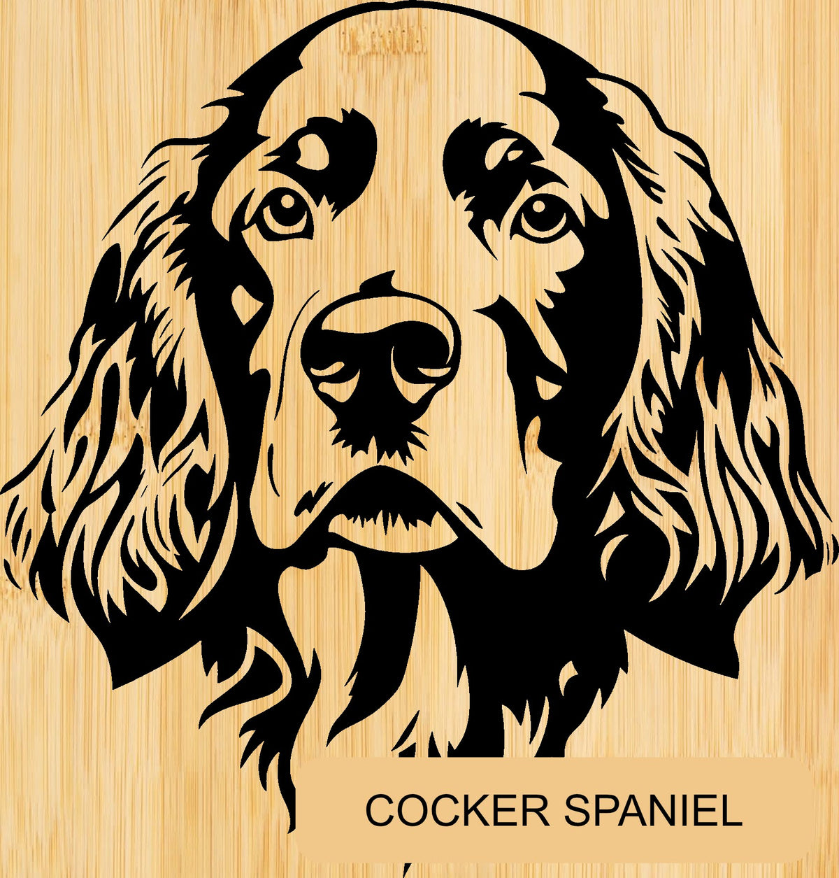 Personalised Bamboo Phone Stand – Engraved Dog Breed Portrait & Name | Bone Design