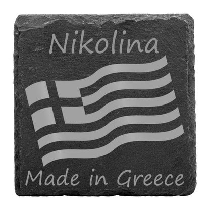 Personalised slate country coaster Retrotreasures