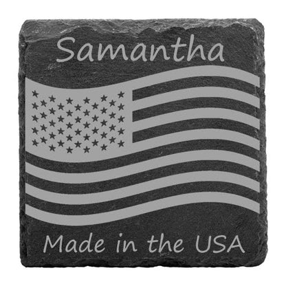 Personalised slate country coaster Retrotreasures