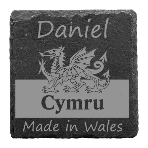 Personalised slate country coaster Retrotreasures