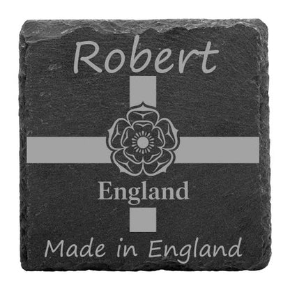 Personalised slate country coaster Retrotreasures
