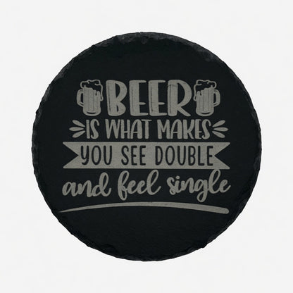 Slate alcohol themed coasters. Various options. Retrotreasures