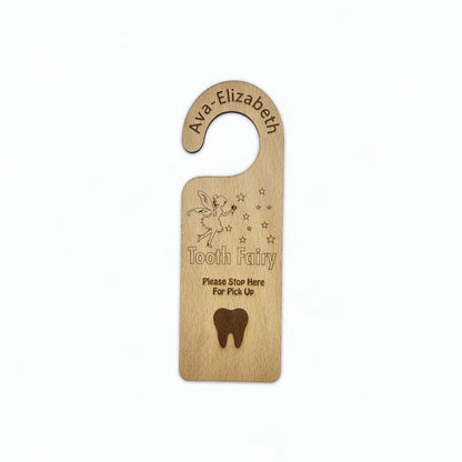 Personalised tooth fairy door hanger Retrotreasures