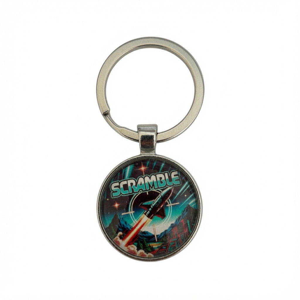Retro themed 1980s arcade game keychains Retrotreasures