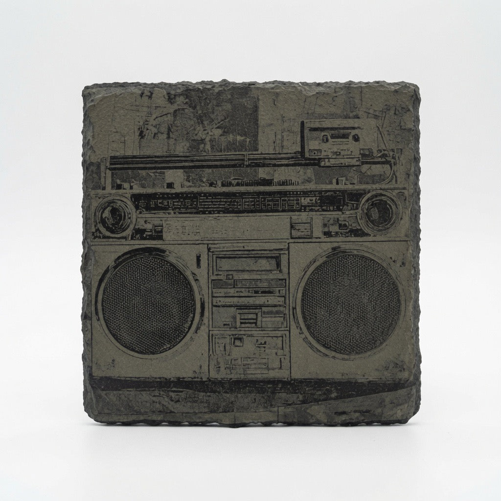 Slate retro,hip hop, music, 70s, 80s themed coasters. Various options Retrotreasures