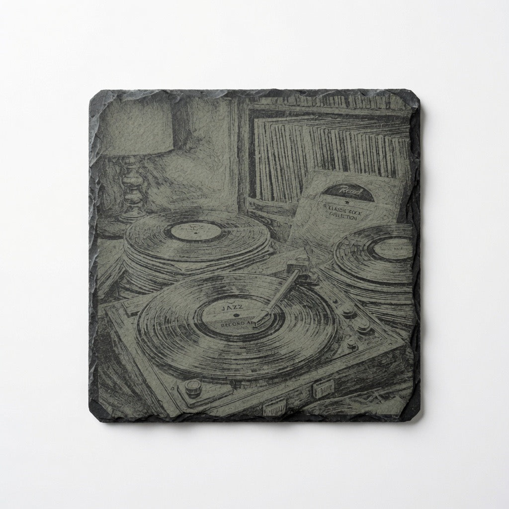 Slate retro,hip hop, music, 70s, 80s themed coasters. Various options Retrotreasures