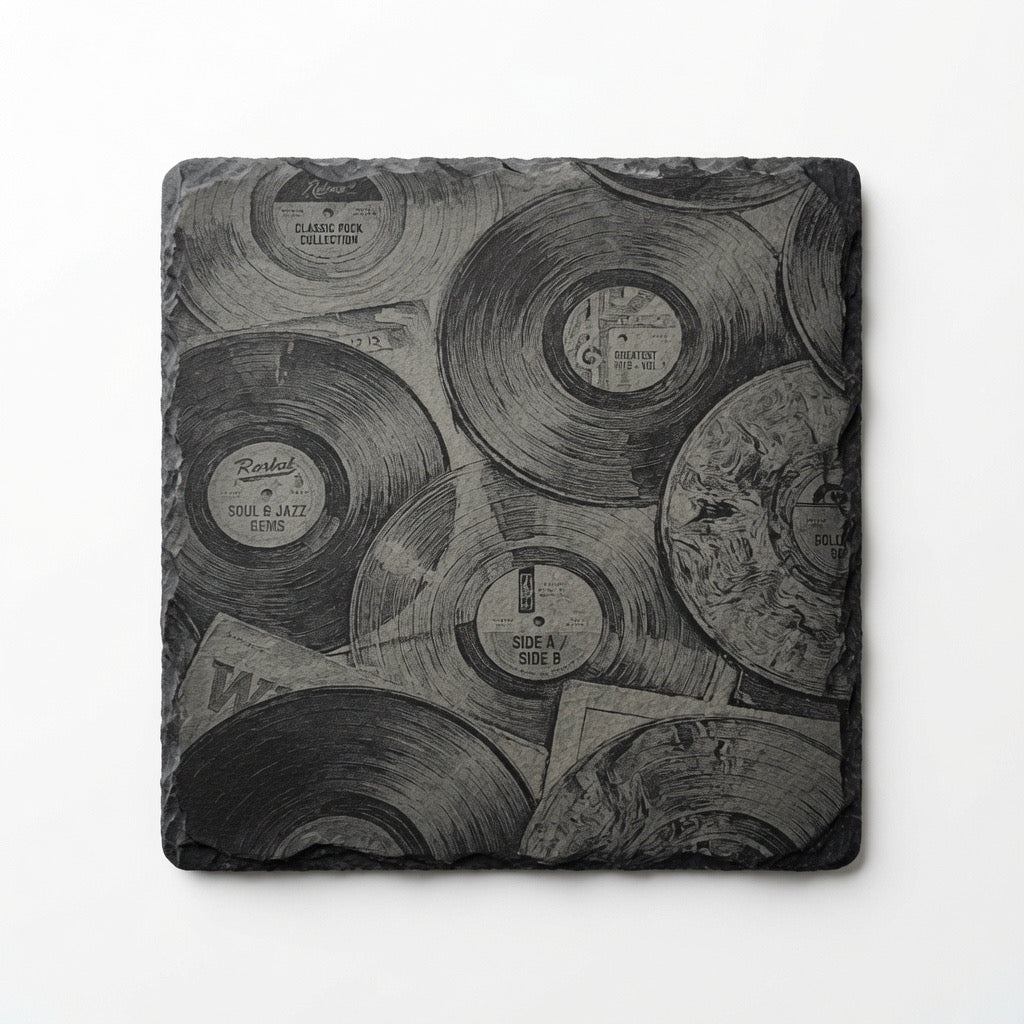 Slate retro,hip hop, music, 70s, 80s themed coasters. Various options Retrotreasures