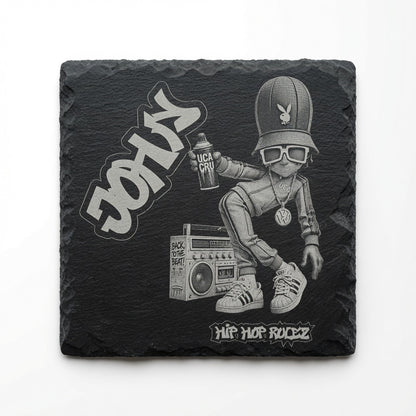 Personalised slate retro coaster Retrotreasures