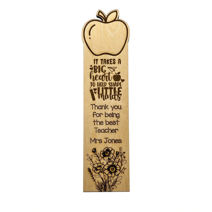 Personalised thank you Teacher bookmark Retrotreasures