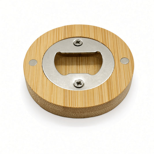Personalised Bamboo Magnetic Bottle Opener – Wedding Favour & Keepsake Gift Retrotreasures.co.uk
