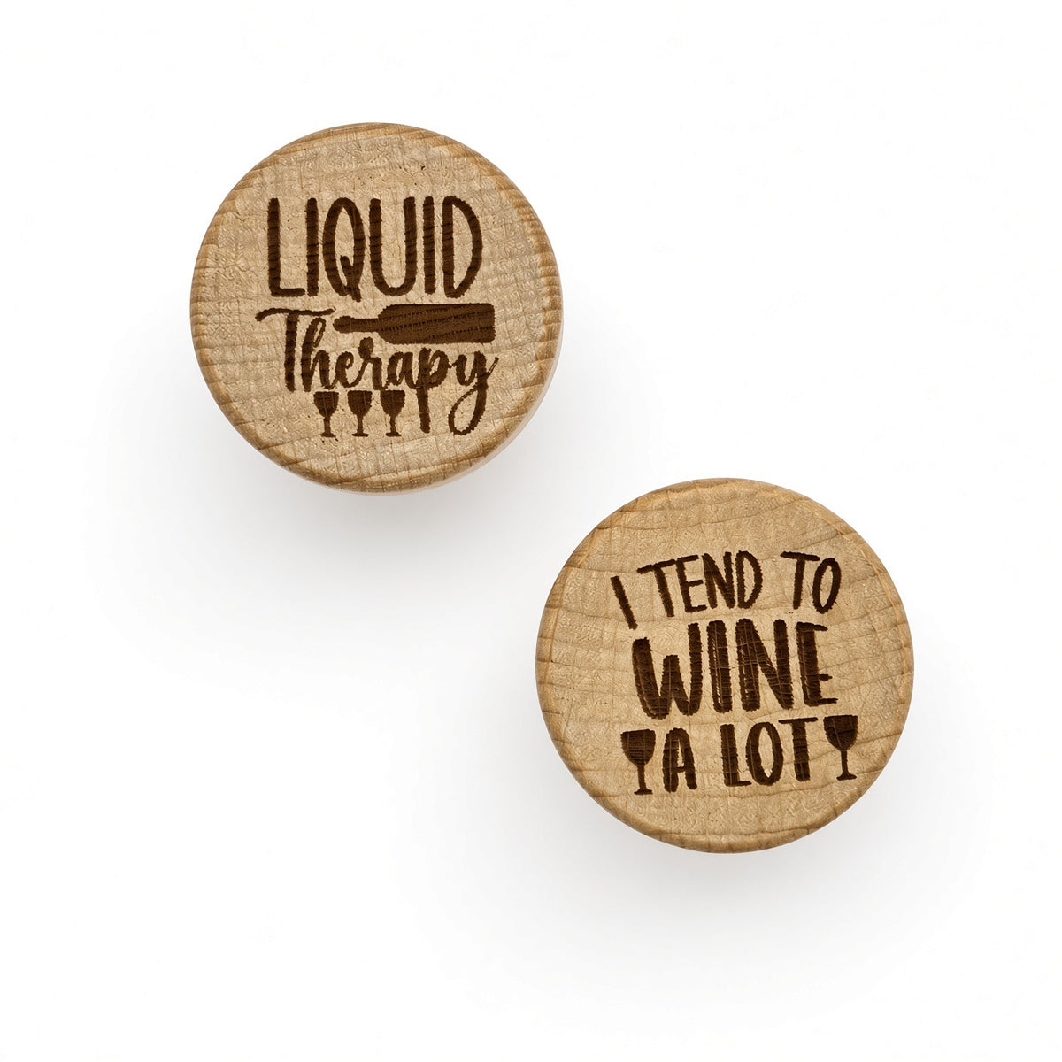 Fun Engraved Wine Stoppers – Novelty Gift for Wine Lovers | Pack of 2 Retrotreasures.co.uk