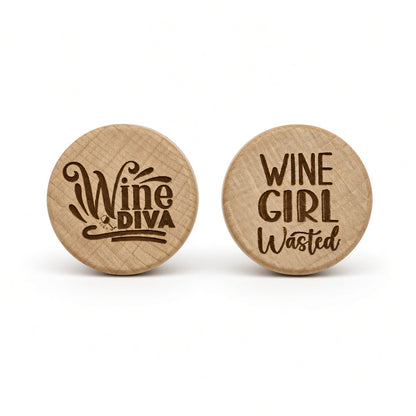 Fun Engraved Wine Stoppers – Novelty Gift for Wine Lovers | Pack of 2 Retrotreasures.co.uk