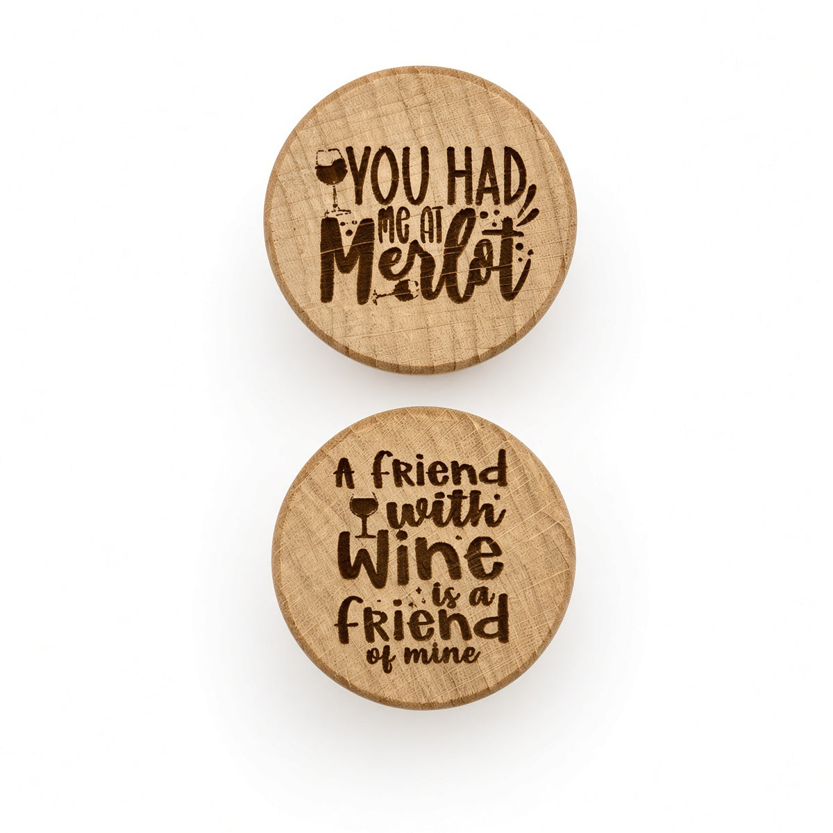 Fun Engraved Wine Stoppers – Novelty Gift for Wine Lovers | Pack of 2 Retrotreasures.co.uk