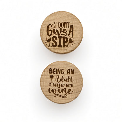 Fun Engraved Wine Stoppers – Novelty Gift for Wine Lovers | Pack of 2 Retrotreasures.co.uk