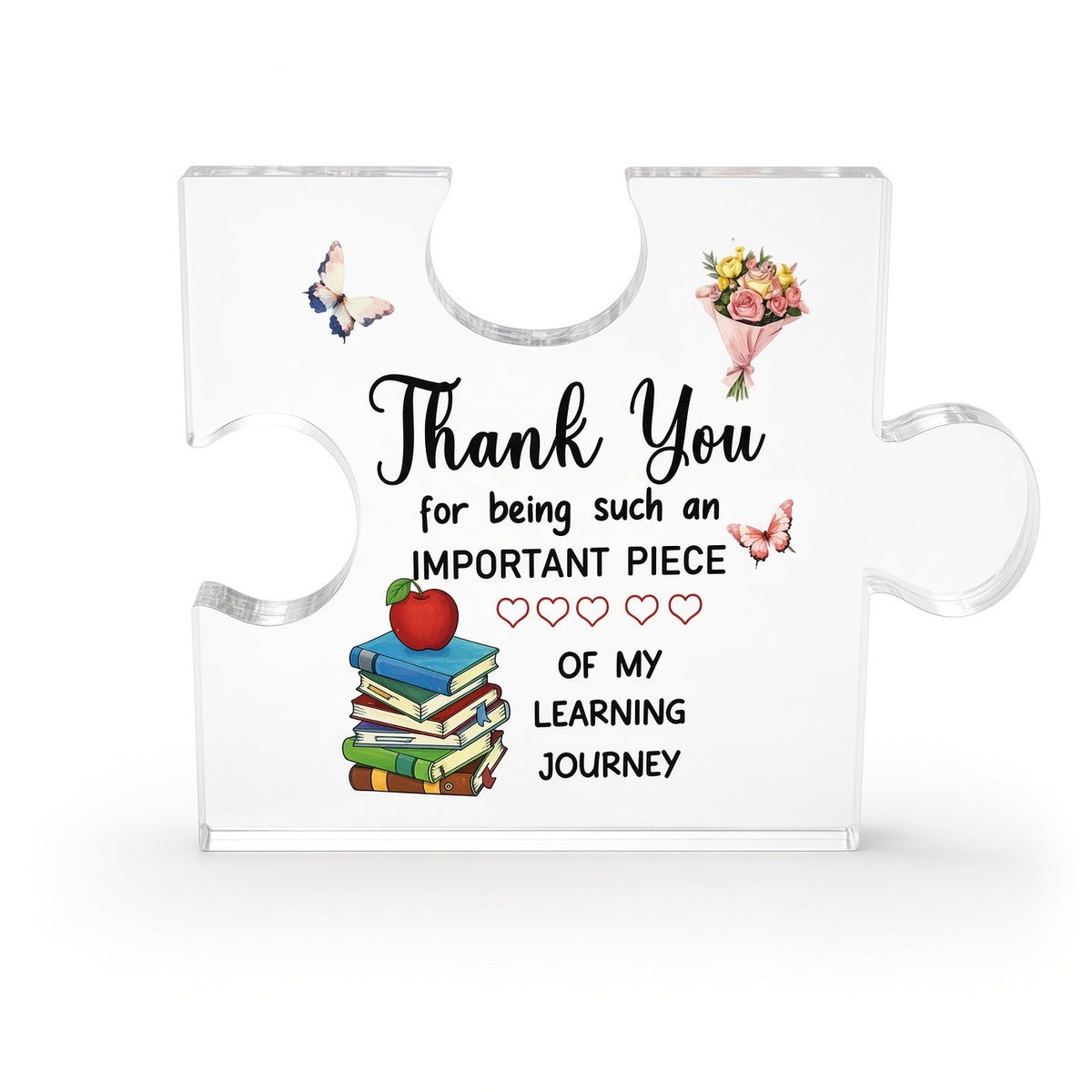 Thank You Teacher Acrylic Jigsaw Piece – End of Term Keepsake Gift
