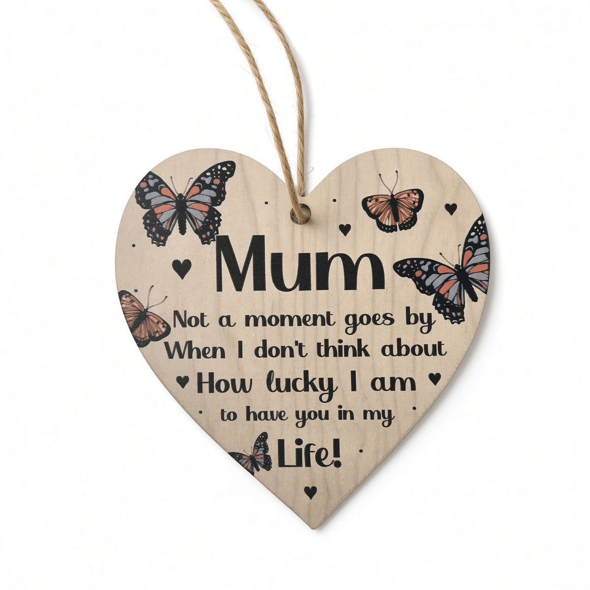 Heart Shaped Wooden Gift for Mum – Personalised Keepsake