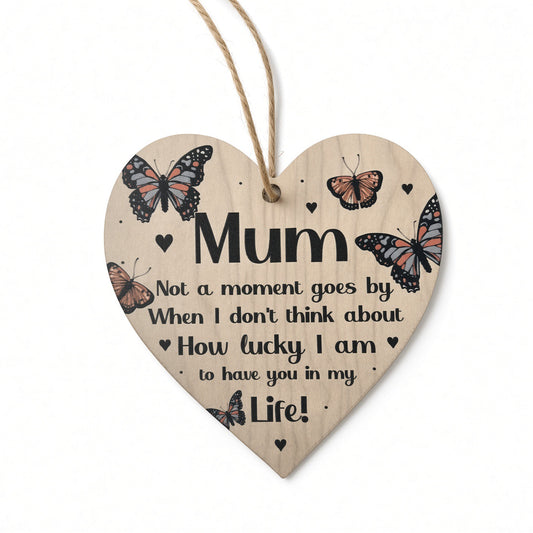 Heart Shaped Wooden Gift for Mum – Personalised Keepsake