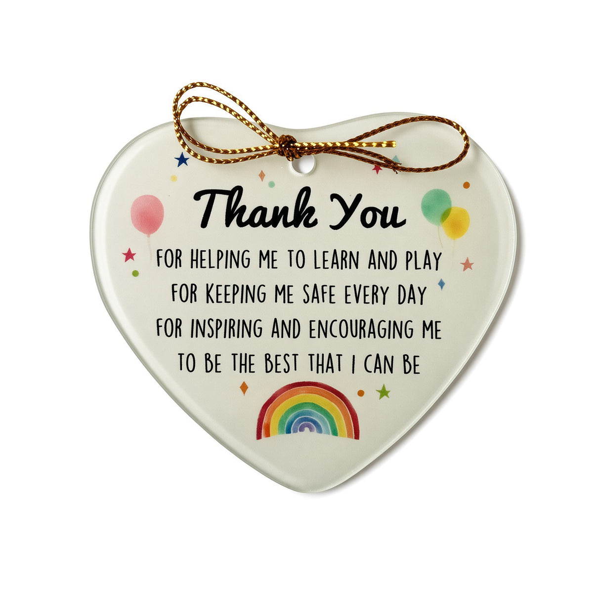 Heart Shaped Thank You Gift for Teachers – Acrylic Keepsake