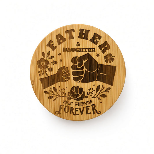 Father’s Day Bamboo Magnetic Beer, Bottle Opener – Daddy & Daughter Best Friends Forever