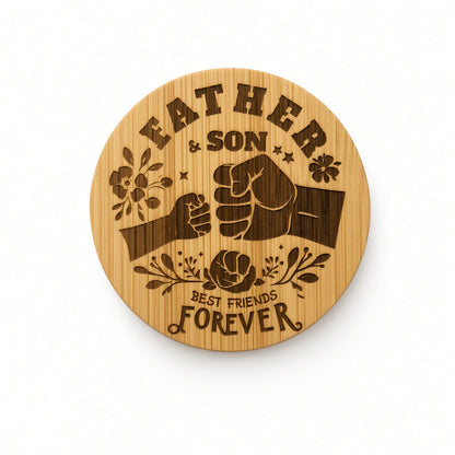 Father’s Day Bamboo Magnetic Beer, Bottle Opener – Daddy & Daughter Best Friends Forever