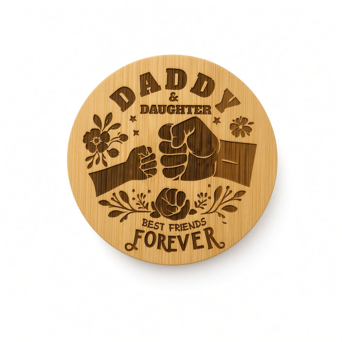Father’s Day Bamboo Magnetic Beer, Bottle Opener – Daddy & Daughter Best Friends Forever