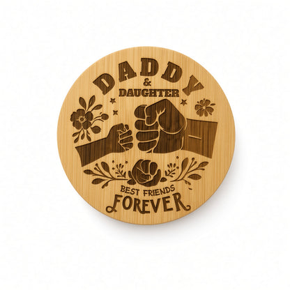 Father’s Day Bamboo Magnetic Beer, Bottle Opener – Daddy & Daughter Best Friends Forever