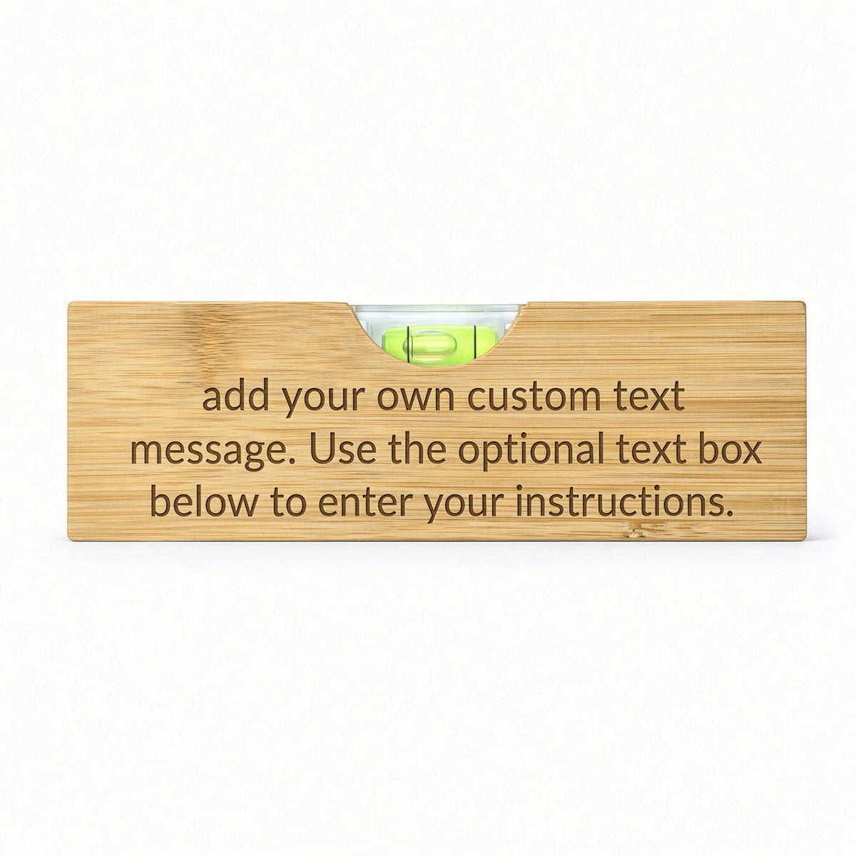 Personalised Spirit Level Bottle Opener – Laser Engraved | Wooden Handle | Custom Text