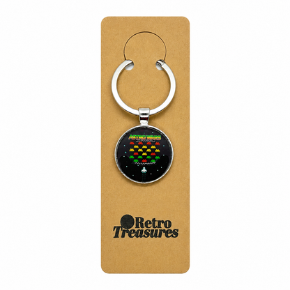 Retro themed 1980s arcade game keychains Retrotreasures