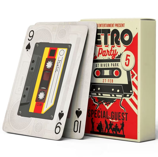 Retro Cassette Playing Cards, 80s/90s Music Deck with Box Retrotreasures