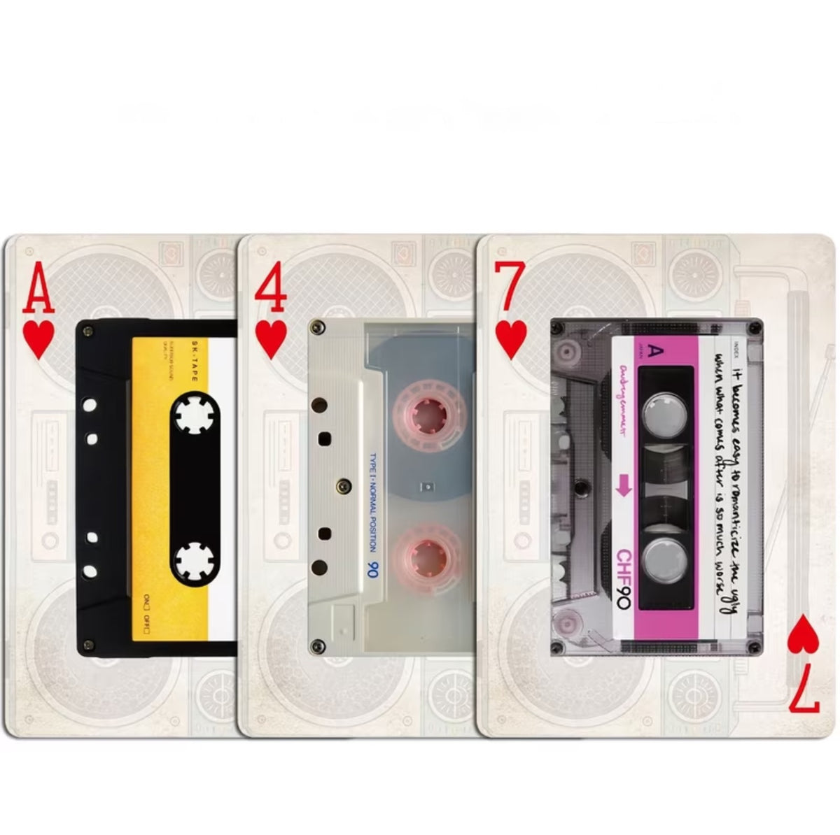 Retro Cassette Playing Cards, 80s/90s Music Deck with Box Retrotreasures