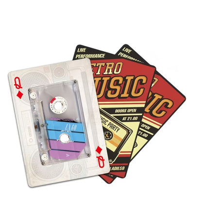 Retro Cassette Playing Cards, 80s/90s Music Deck with Box Retrotreasures