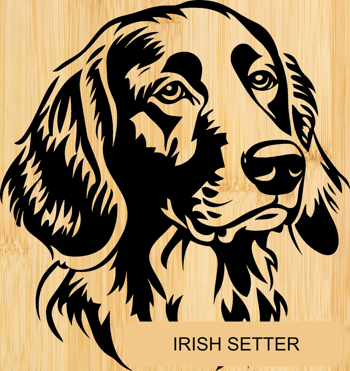 Personalised Bamboo Phone Stand – Engraved Dog Breed Portrait & Name | Bone Design