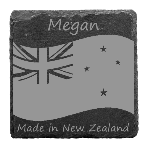 Personalised slate country coaster Retrotreasures