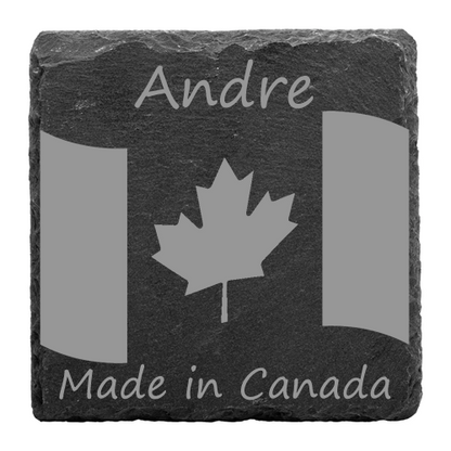 Personalised slate country coaster Retrotreasures
