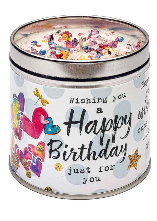 JUST BECAUSE CANDLES – HAPPY BIRTHDAY Retrotreasures