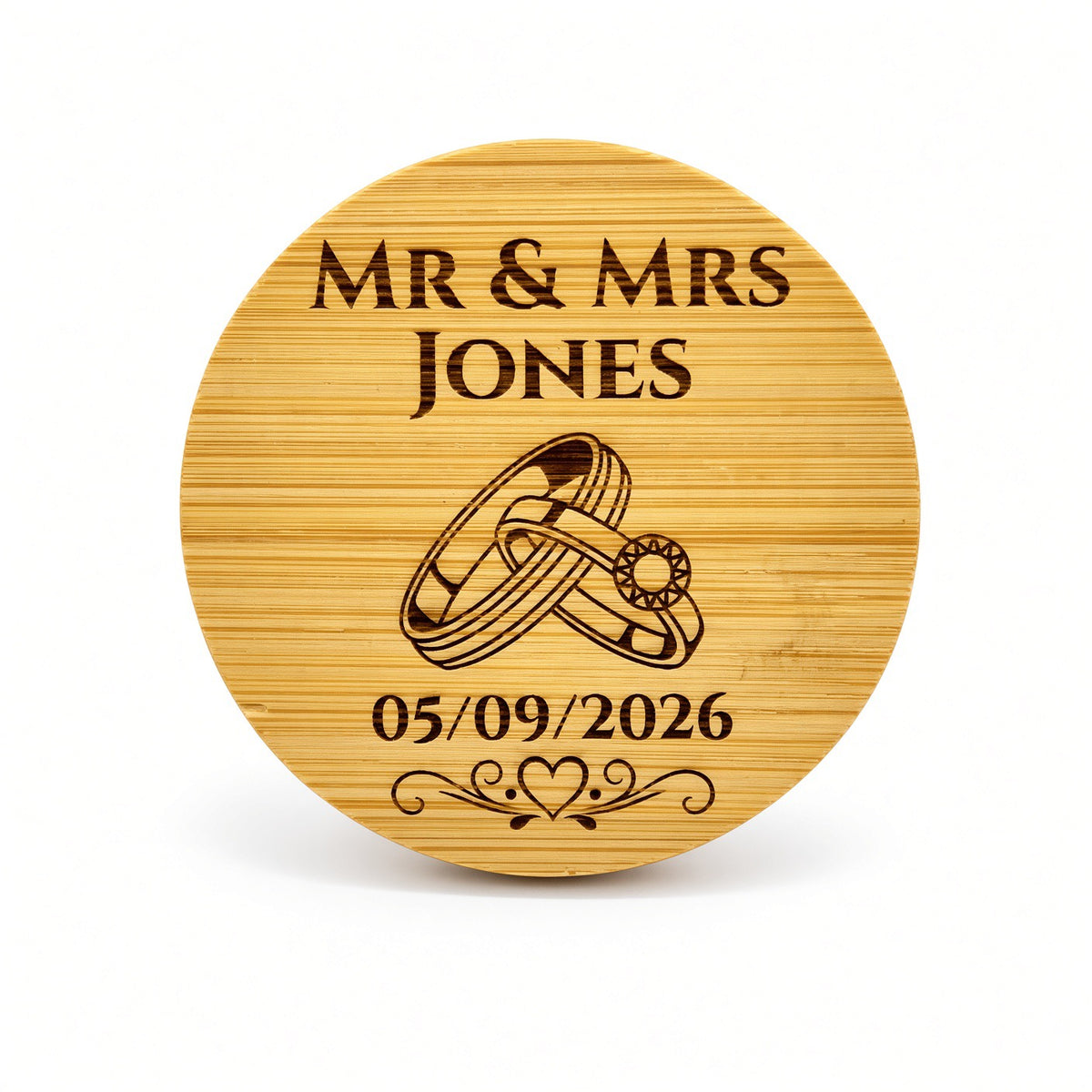 Personalised Bamboo Magnetic Bottle Opener – Wedding Favour & Keepsake Gift Retrotreasures.co.uk