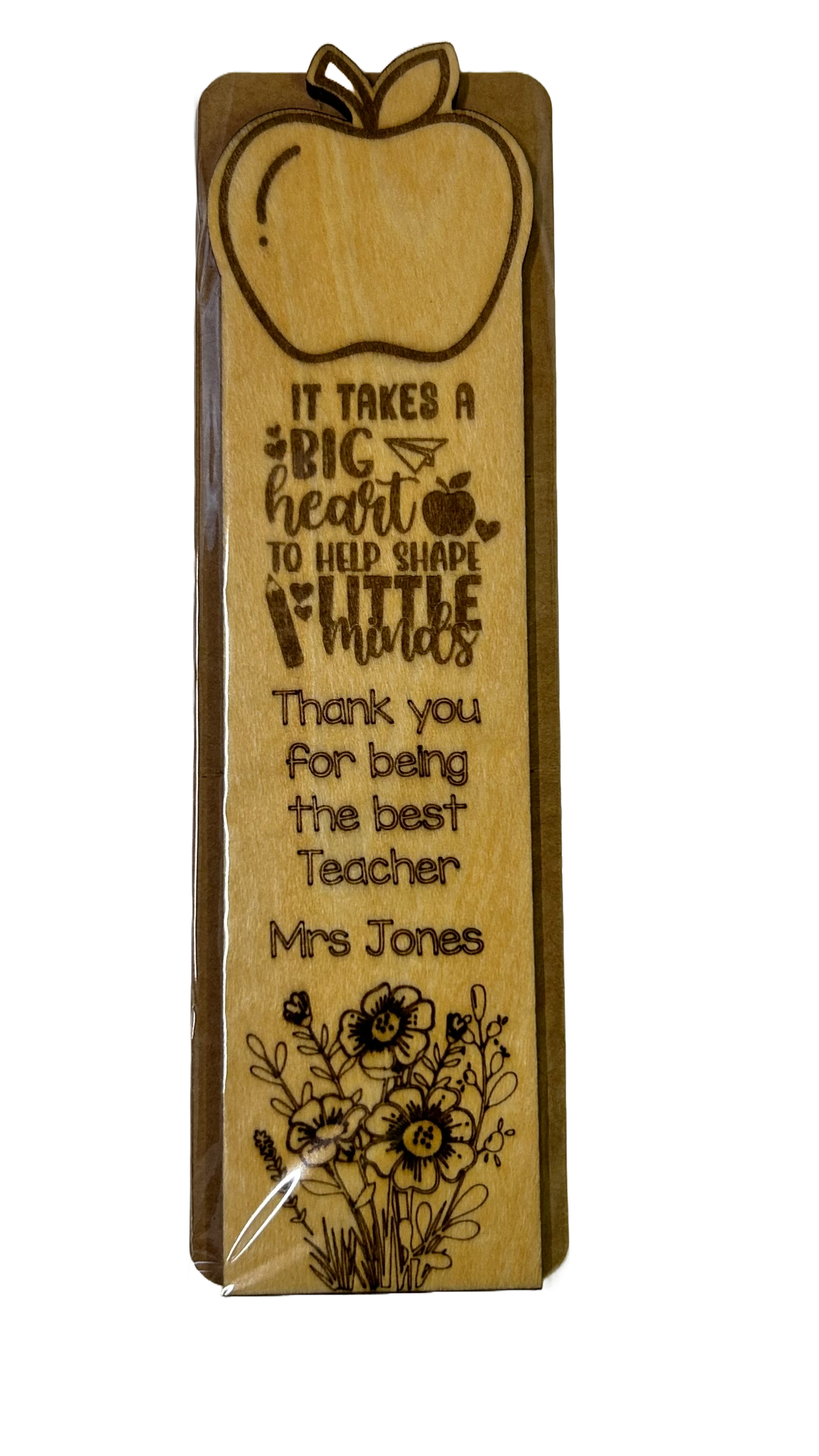 Personalised thank you Teacher bookmark Retrotreasures