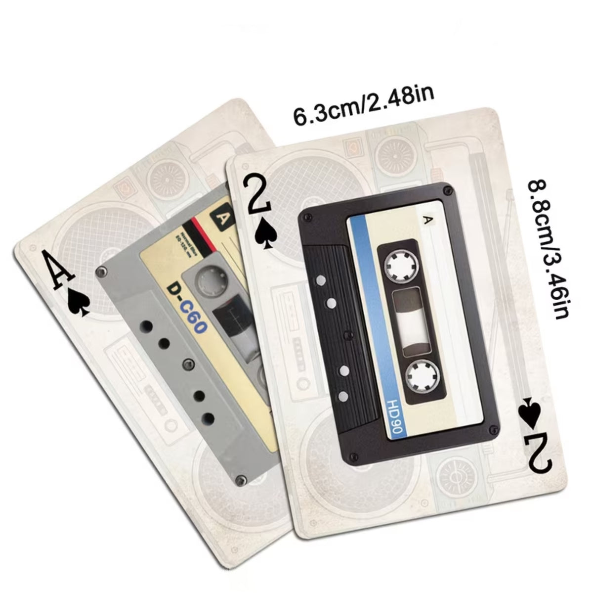 Retro Cassette Playing Cards, 80s/90s Music Deck with Box Retrotreasures