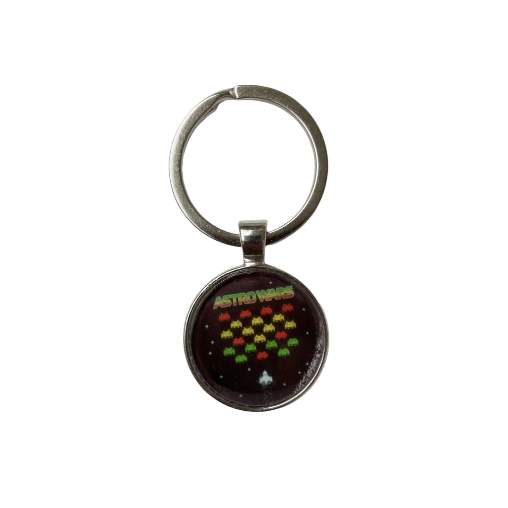 Retro themed 1980s arcade game keychains Retrotreasures