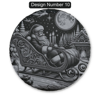 Christmas Engraved Slate Coasters – Bavarian Village, Santa & Winter Scenes