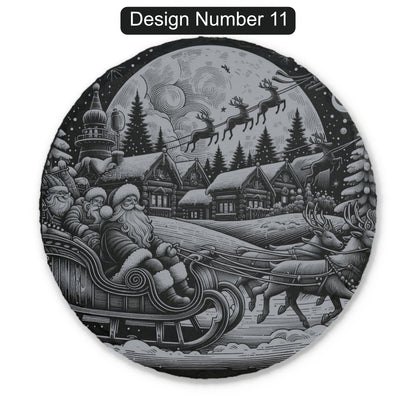 Christmas Engraved Slate Coasters – Bavarian Village, Santa & Winter Scenes