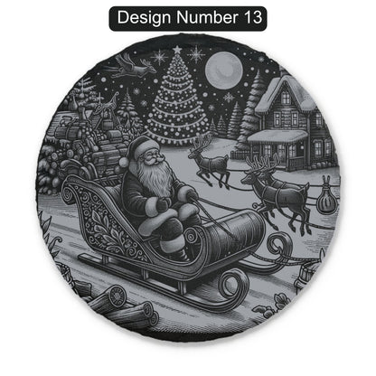 Christmas Engraved Slate Coasters – Bavarian Village, Santa & Winter Scenes