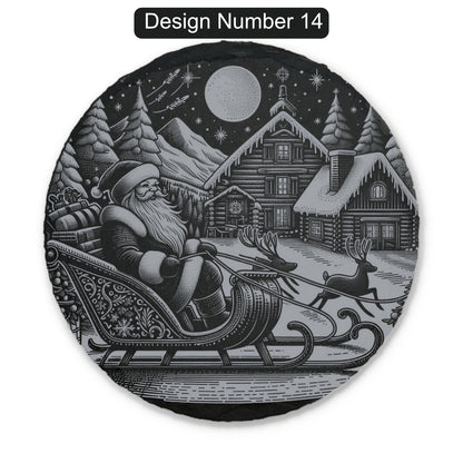 Christmas Engraved Slate Coasters – Bavarian Village, Santa & Winter Scenes