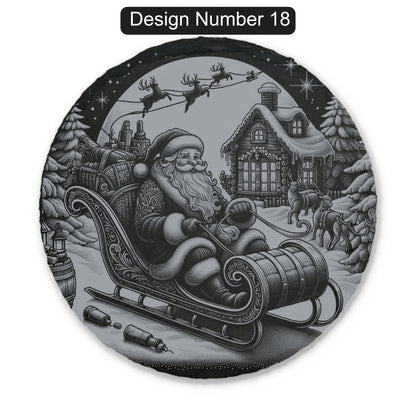 Christmas Engraved Slate Coasters – Bavarian Village, Santa & Winter Scenes