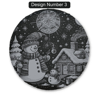 Christmas Engraved Slate Coasters – Bavarian Village, Santa & Winter Scenes